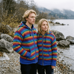 blue wool jacket for men and women