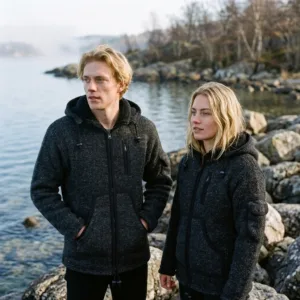 black wool jacket for men and women