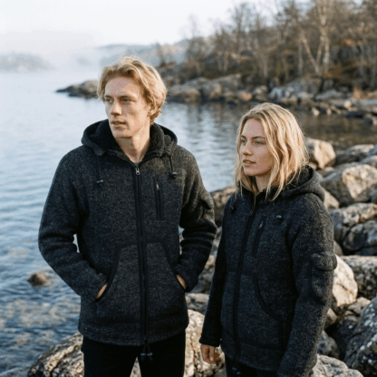 black wool jacket for men and women