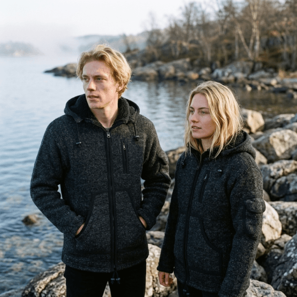 black wool jacket for men and women