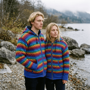 blue wool jacket for men and women