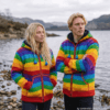 rainbow rasta wool jacket for women and men