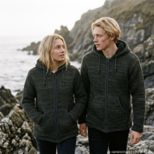 army green wool jacket for men and women
