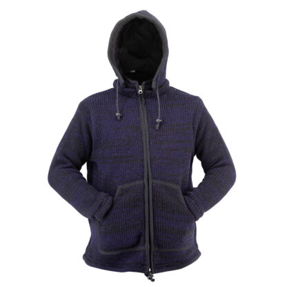 Wool Jacket Mens - Blue Black
