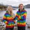 rainbow rasta wool jacket for women and men