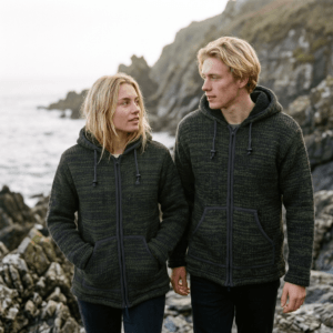 army green wool jacket for men and women