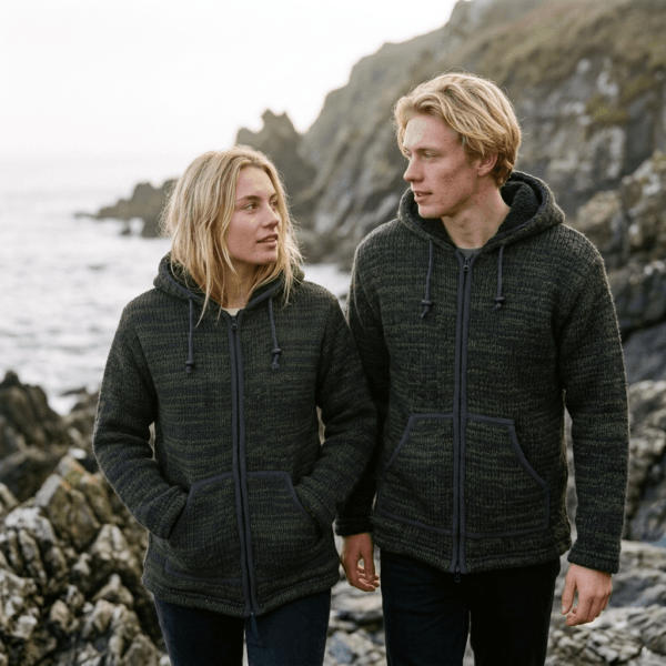 army green wool jacket for men and women