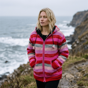 Pink Striped Jacket