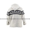 Grey White Woolen Jacket