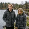 grey charcoal wool jacket for men and women