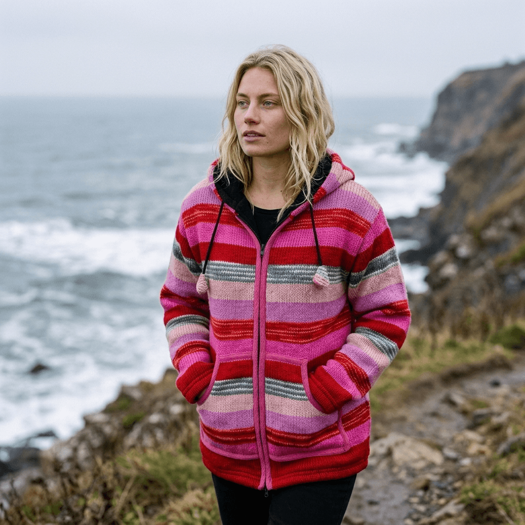 Pink Striped Jacket