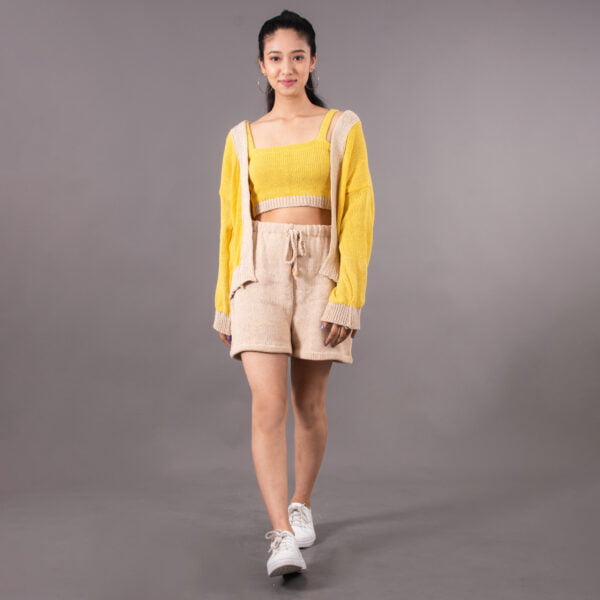 Top – Cream and Lime Yellow