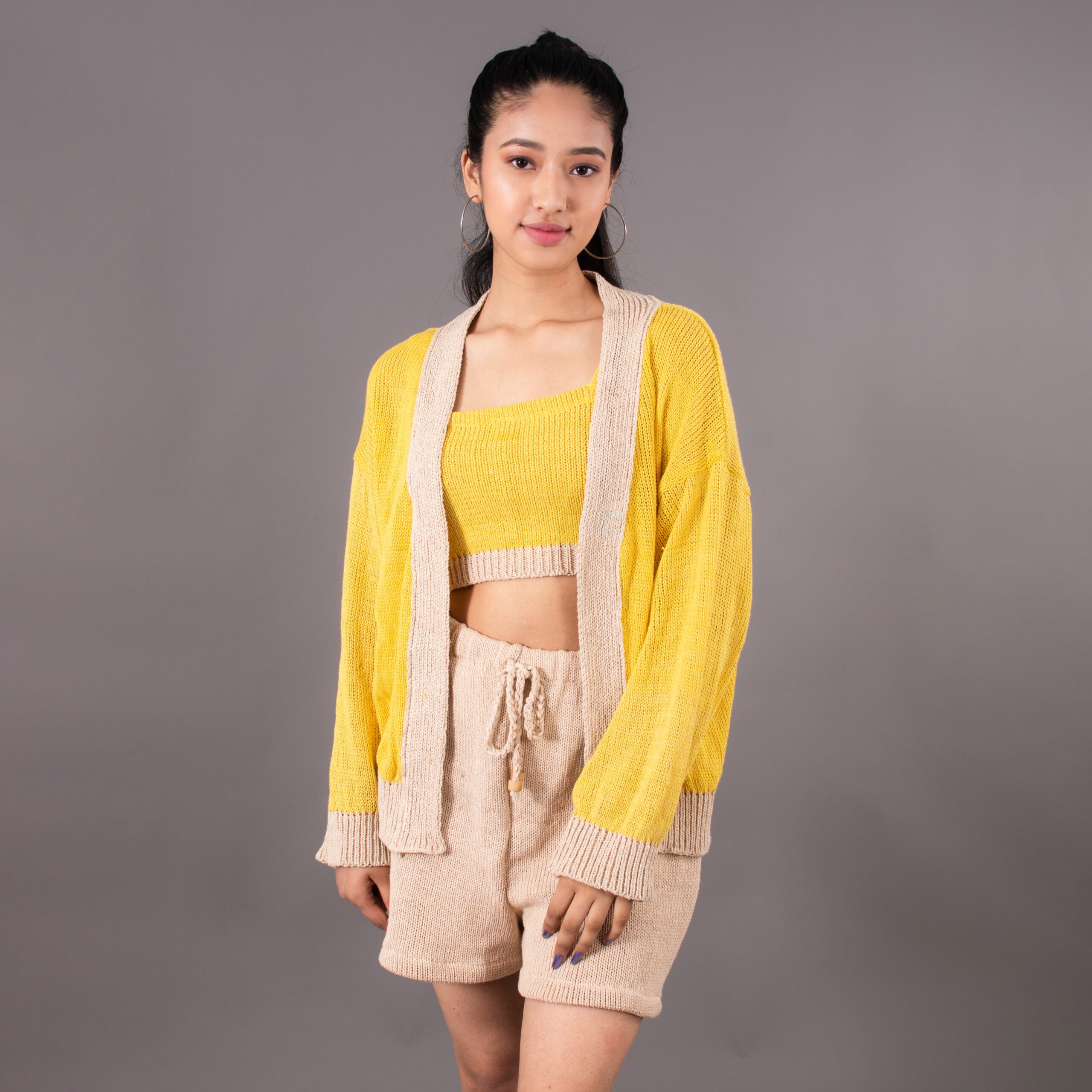 Top – Cream and Lime Yellow