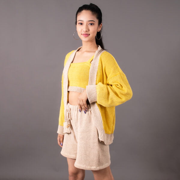 Top – Cream and Lime Yellow