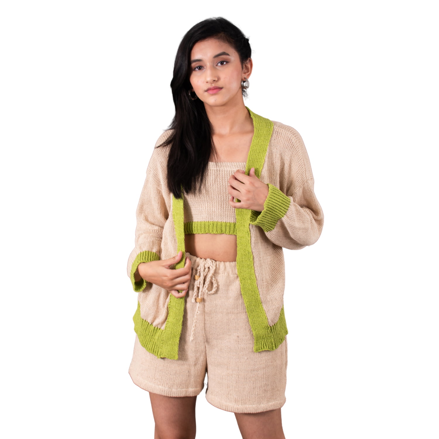 Top – Cream and Green