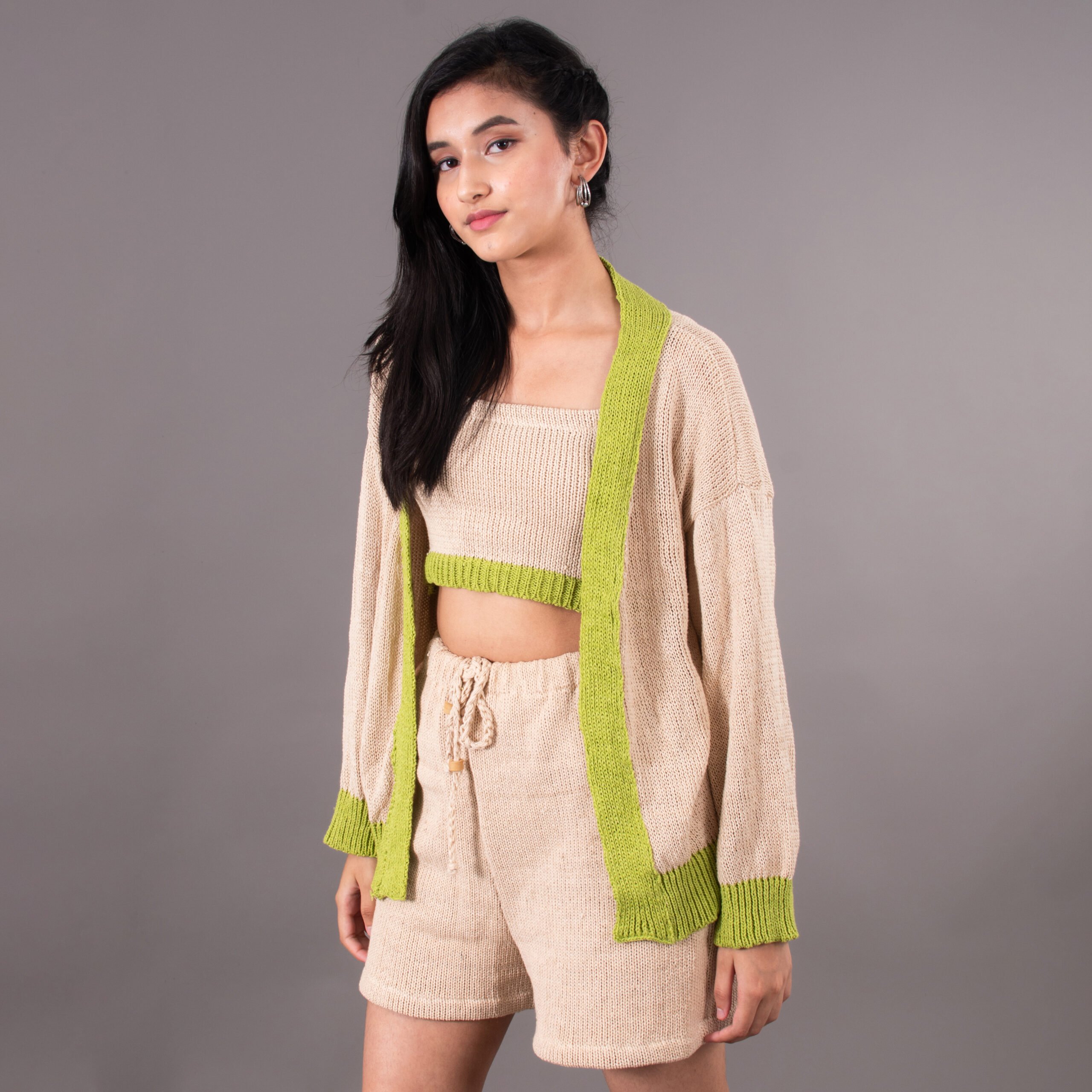 Top – Cream and Green