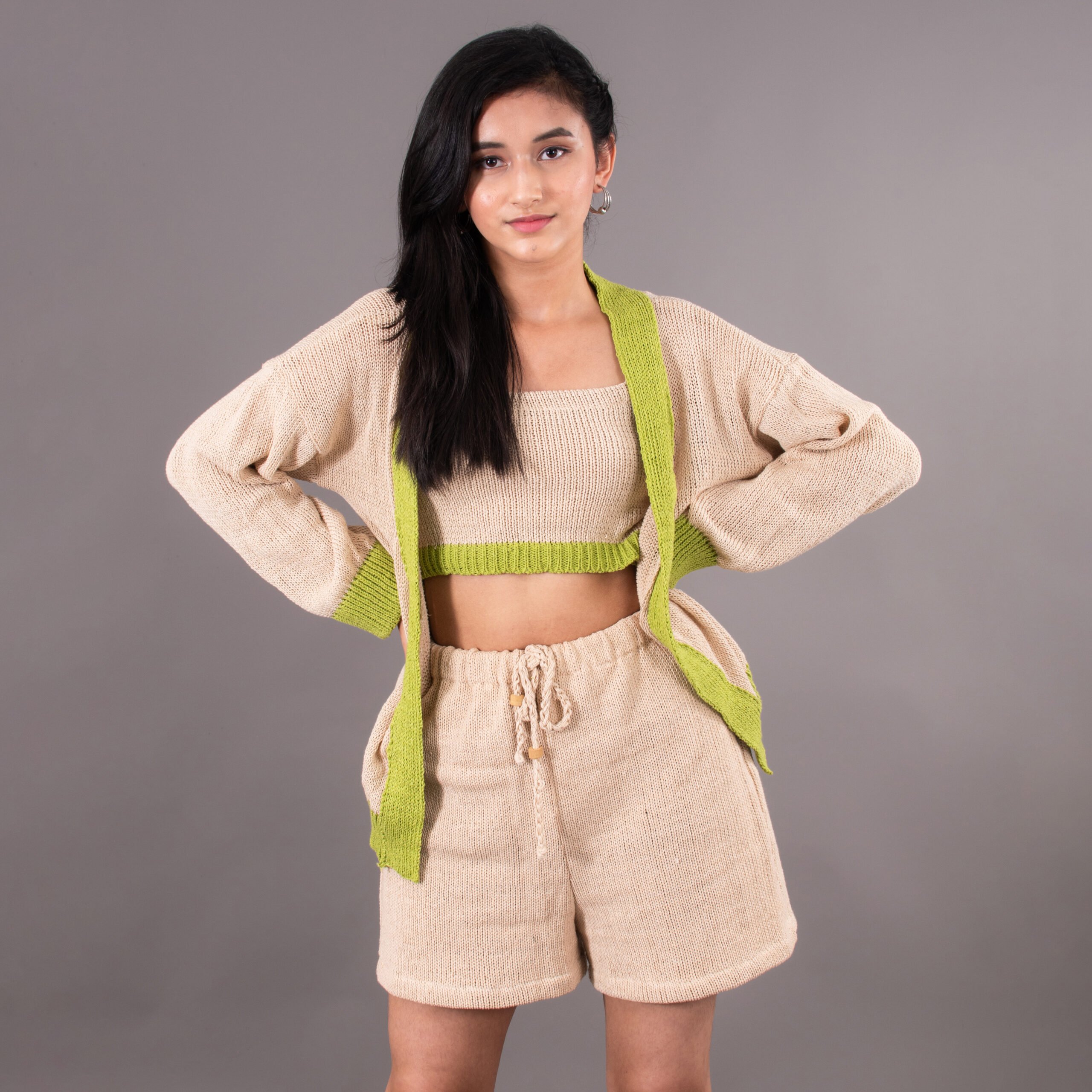 Top – Cream and Green