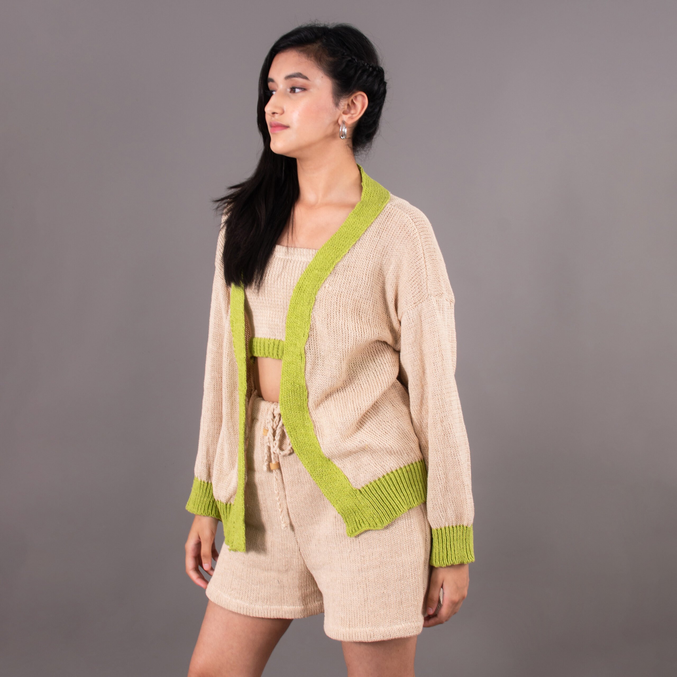Top – Cream and Green