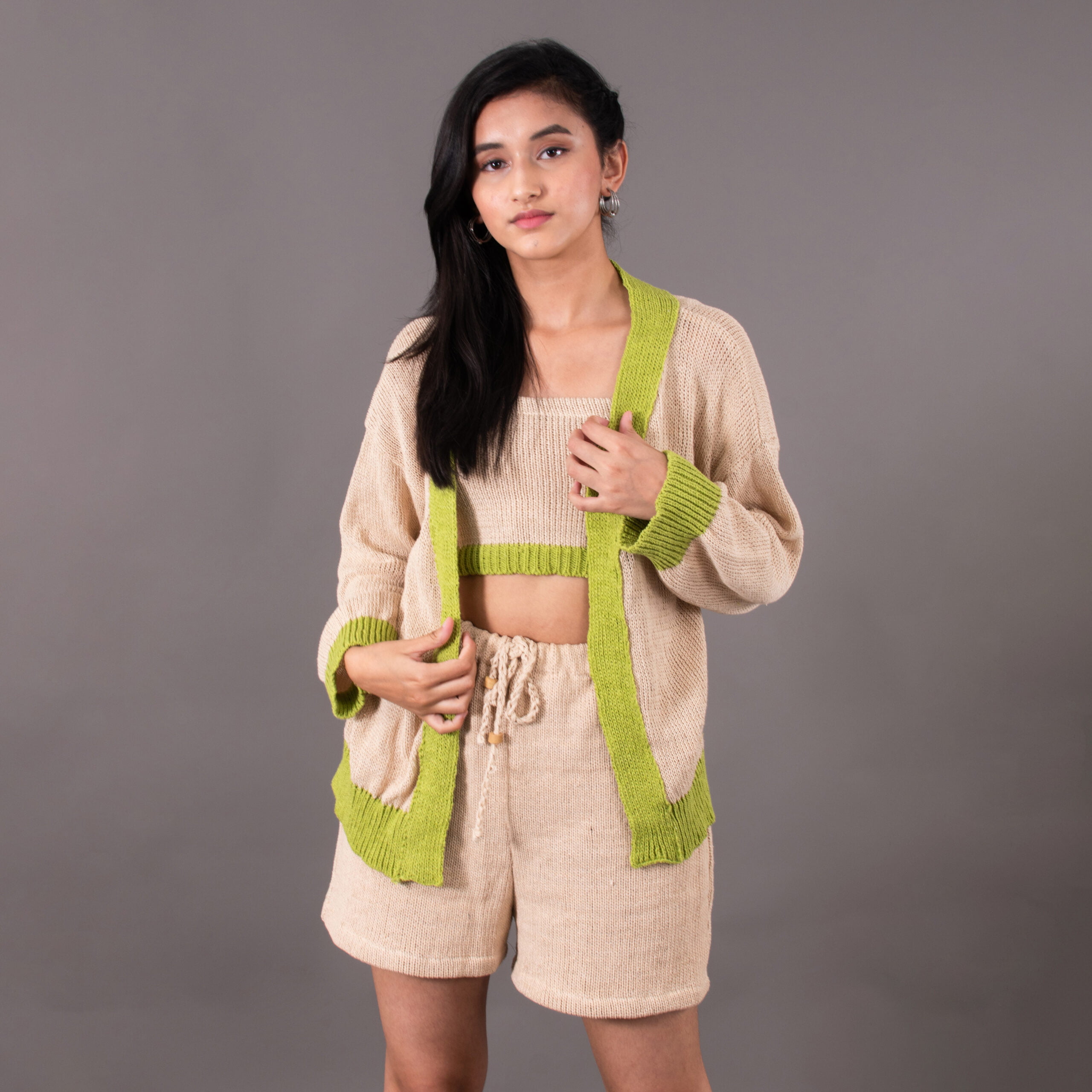 Top – Cream and Green