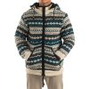 Wool Jacket Mens -Blue Nordic Pattern