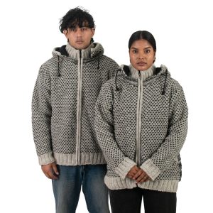 Unisex Jacket – Light Grey Woolen Jacket