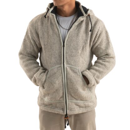 Wool Jacket Mens - Grey Color