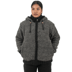 Woolen Jacket For Women - Black Color
