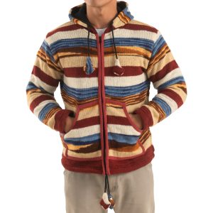 Wool Jacket Mens - Multicolor Striped