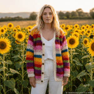 Women's Woolen Sweater - Multicolor