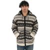 Wool Jacket Mens - Grey Wave Pattern