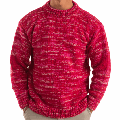 Unisex Wool Pullover Sweater - Red