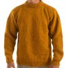Men’s Wool Pullover Sweater - Mustard Color