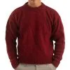 Unisex Wool Pullover - Maroon Red