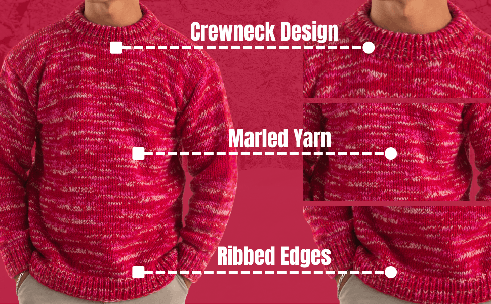 Crewneck Wool Sweater Pullover