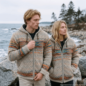 rainbow grey wool jacket
