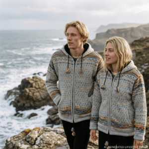 rainbow grey wool jacket