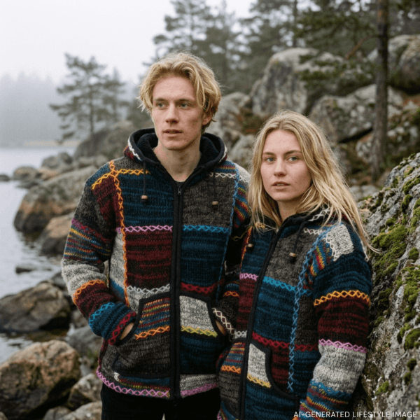 patchwork muliticolor wool jacket