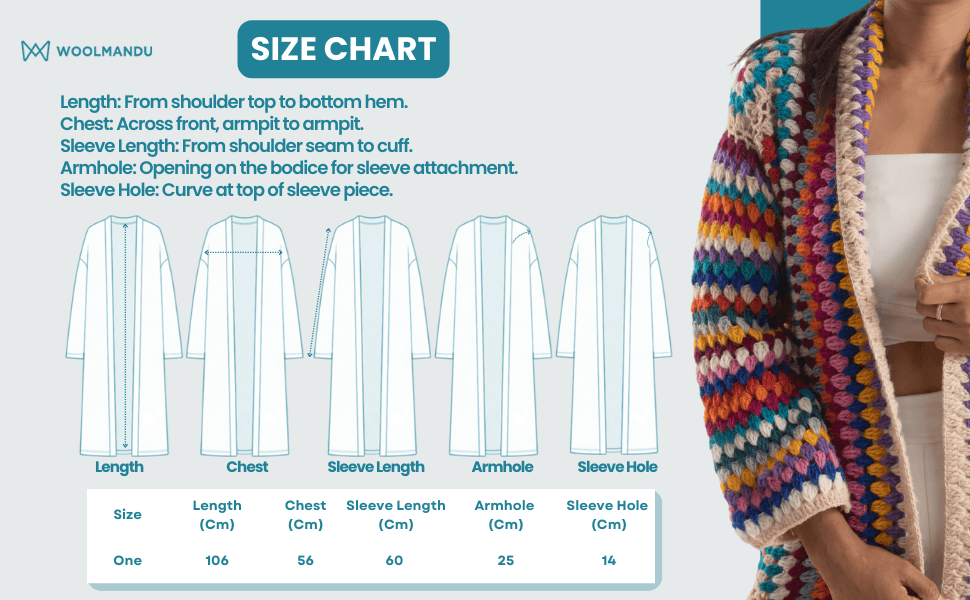 Women's Wool Sweater Size Chart