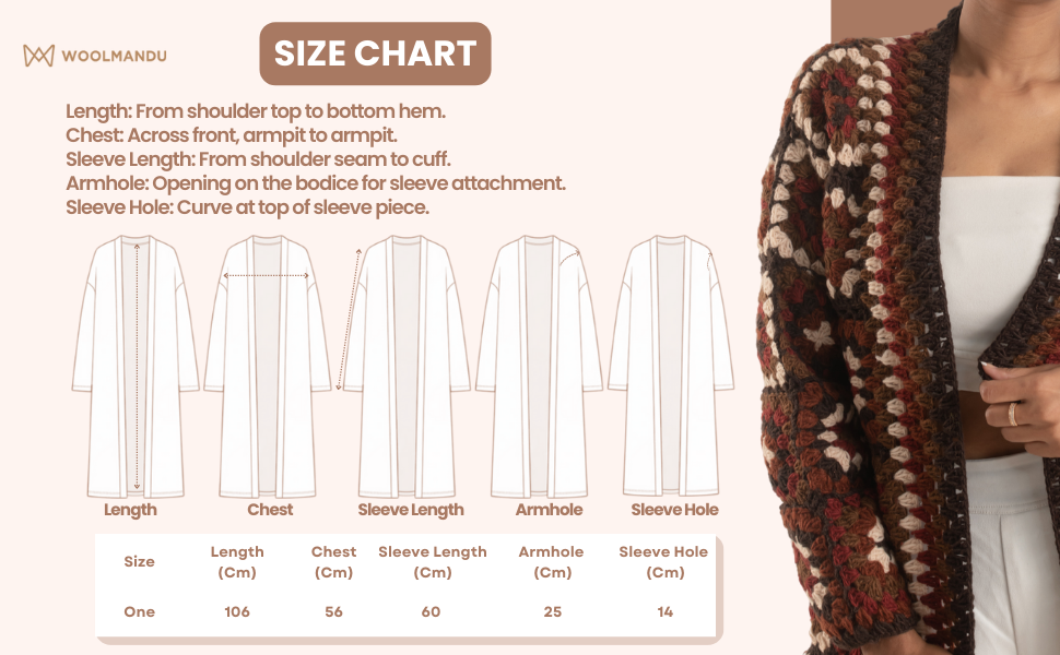 Women's Wool Sweater Size Chart
