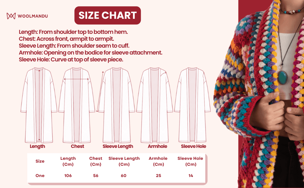 Women's Wool Sweater Size Chart