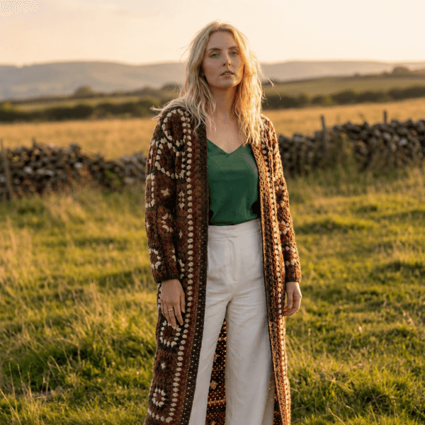 Wool Women's Sweaters - Brown Color