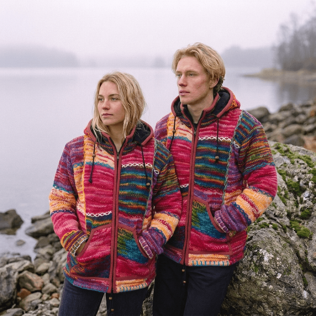 pink patchwork wool jacket