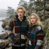 patchwork muliticolor jacket