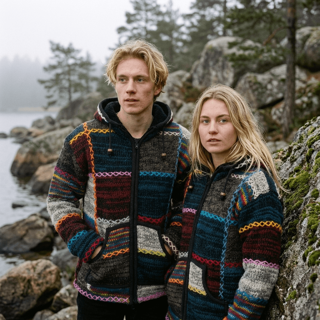 patchwork muliticolor wool jacket