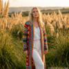 wool cardigans for women - red