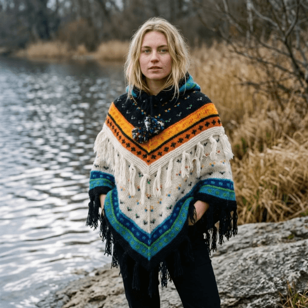 wool poncho for women